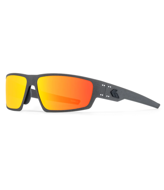 Gatorz Warhawk Sunglasses Graphite Matte Black Logo Digitally Optimized Polarized Opz Sunburst Graphite