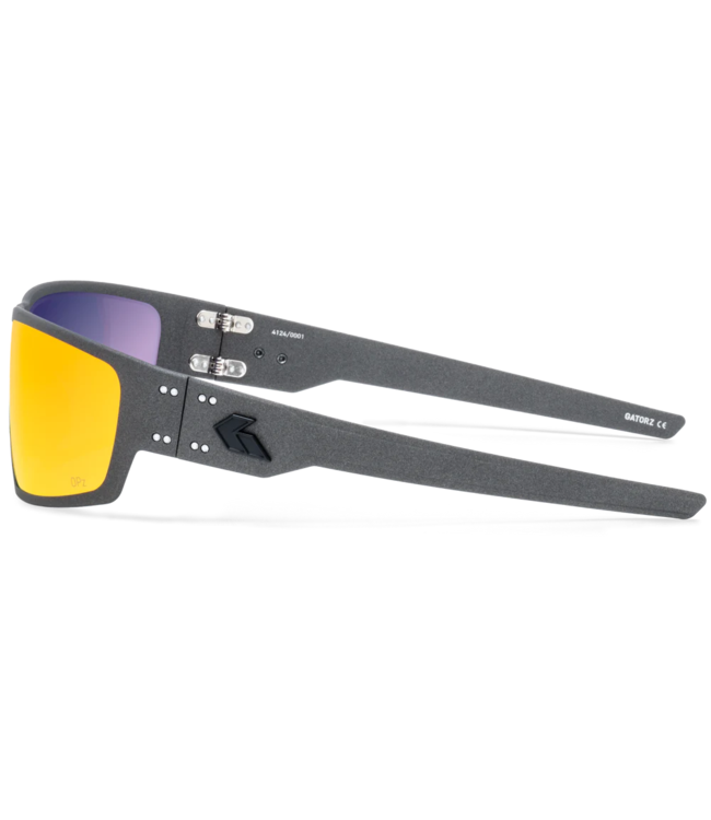 Gatorz Warhawk Sunglasses Graphite Matte Black Logo Digitally Optimized Polarized Opz Sunburst Graphite
