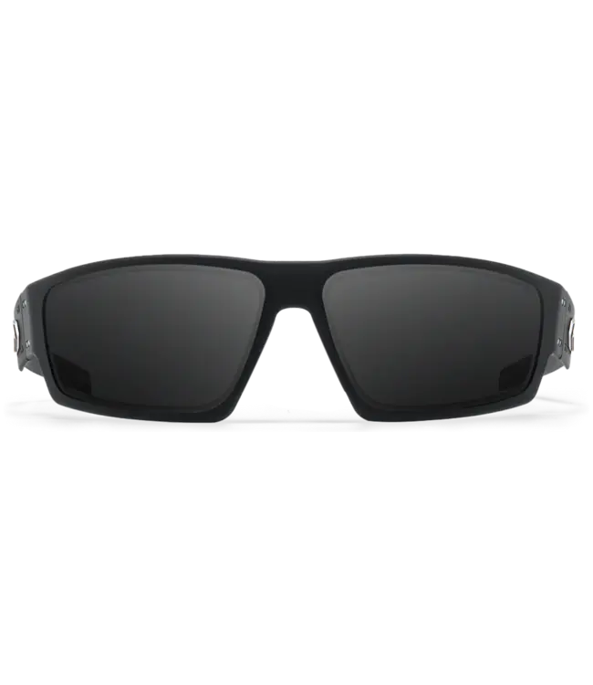 Gatorz Warhawk Eyewear: Black Frame w/ Silver Logo, Non-Polarized Smoke Lens