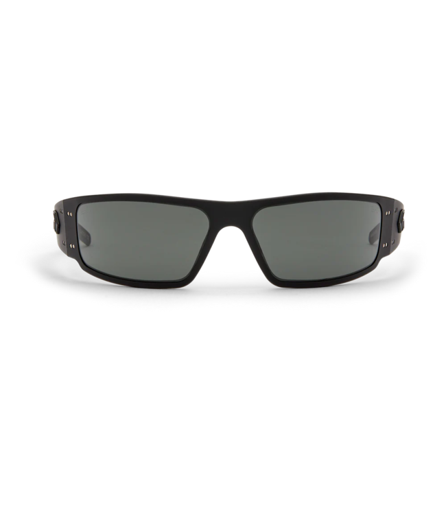 Gatorz Magnum Eyewear: Black Cerakote Frame w/Black Logo, Smoke Non-Polar Lens