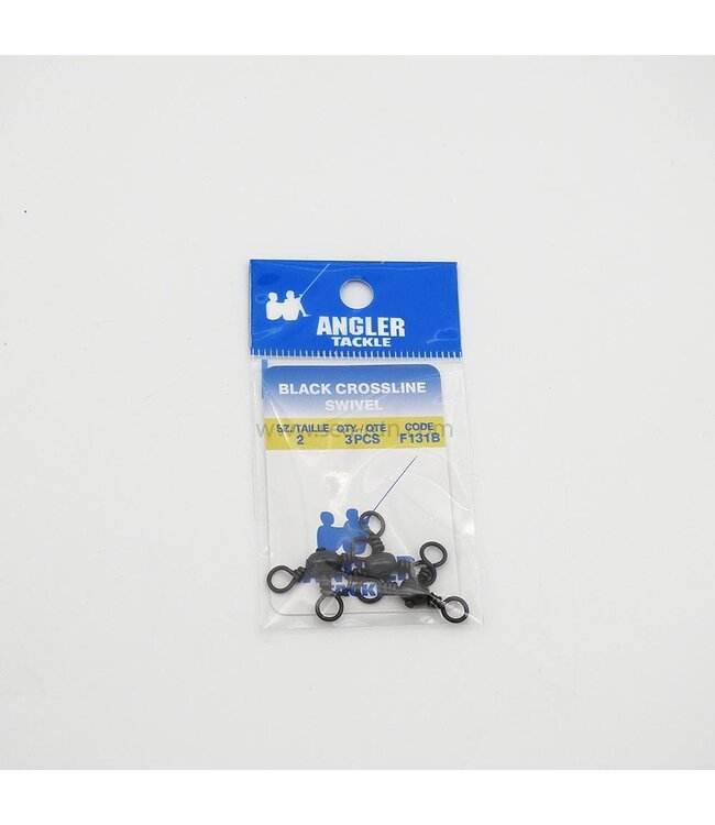 Angler Black Crossline Swivel Size 8