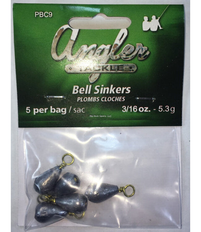 ANGLER PBC9 BELL SINKERS 3/16oz