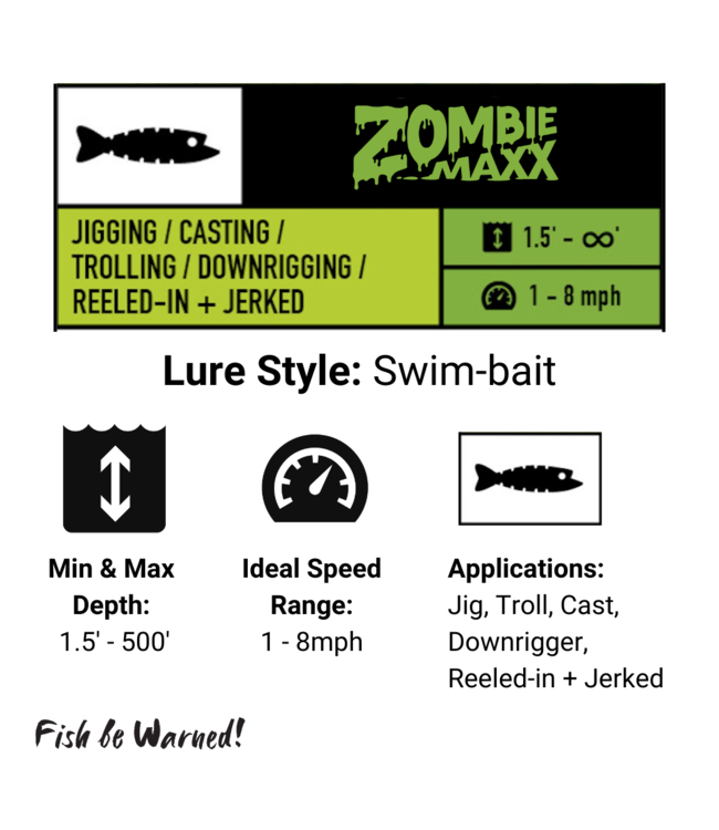 Lucky Bug Lure Company LTD. Lucky Bug Zombie Maxx Lures 5"