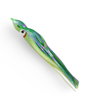 Jumbo Squid Body 9'' 2pk Green Oil Slick/Glow