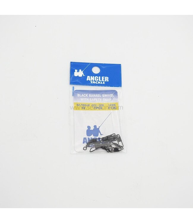 Angler F126-03 Black Barrel/S.Snap Swivel #3, 4/pk