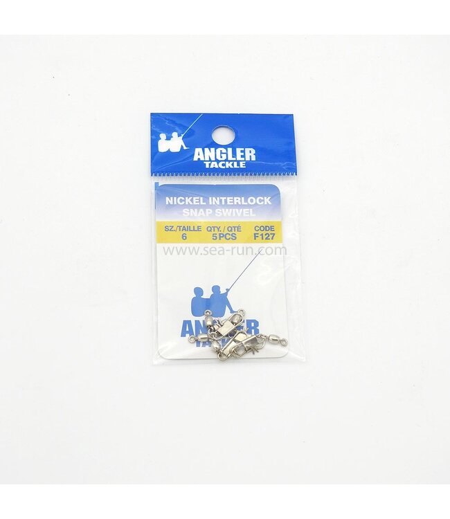 Angler F127-04 Nickel Crane/Int.Snap #4, 4/pk