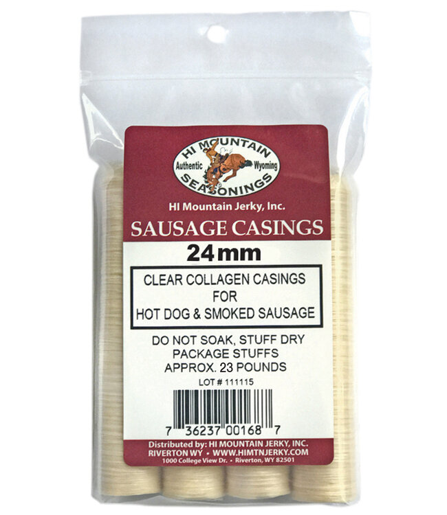 Hi Mountain Seasonings Hi Mountain Sausage Casings 24mm for Hot dogs & Sausage