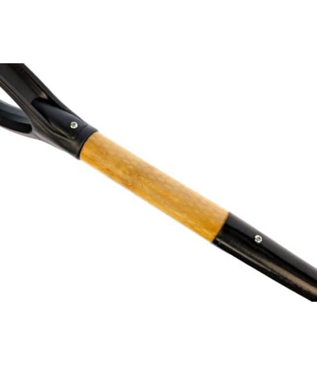 SE Knurled D-Handle Steel Shovel with Wood Handle