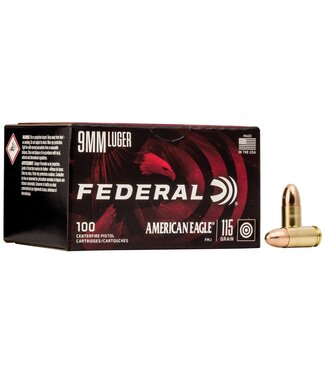 American Eagle 9mm 115gr FMJ 100 ROUNDS
