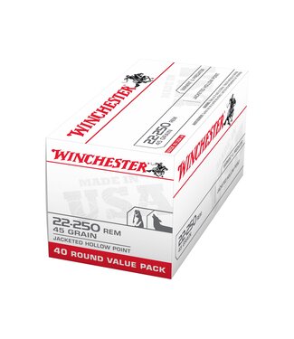 Winchester USA 22-250 Rem 45gr JHP