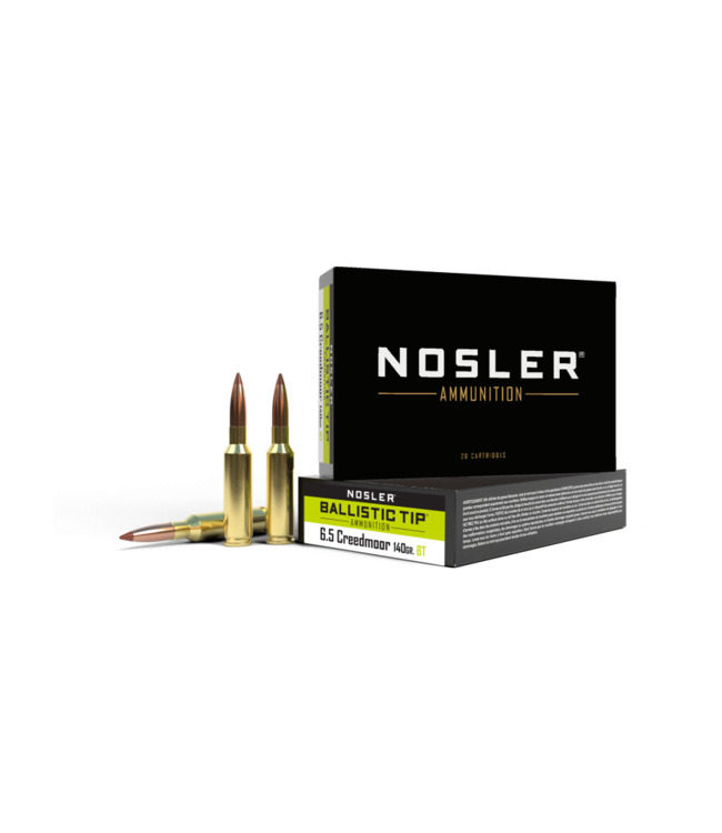 Nosler BT Ammunition 6.5 Creedmoor 140gr Ballistic Tip Box of 20