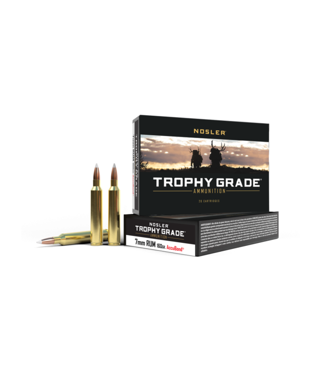 Nosler Trophy Grade Accubond Ammunition  7mm RUM - 160gr AB