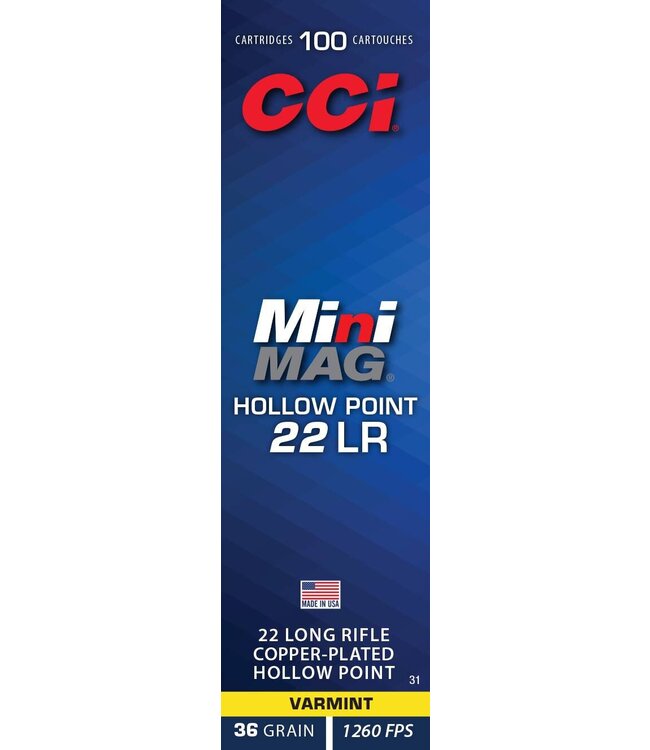 Mini Mag 22LR 36gr HP 100 Rnds