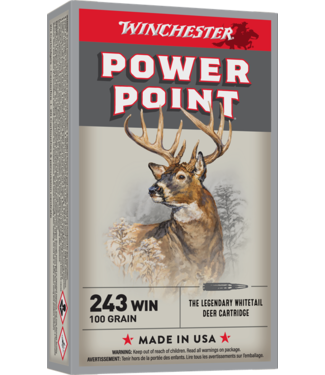 Winchester Super-X Power Point Rifle Ammunition .243 Win 100gr PSP