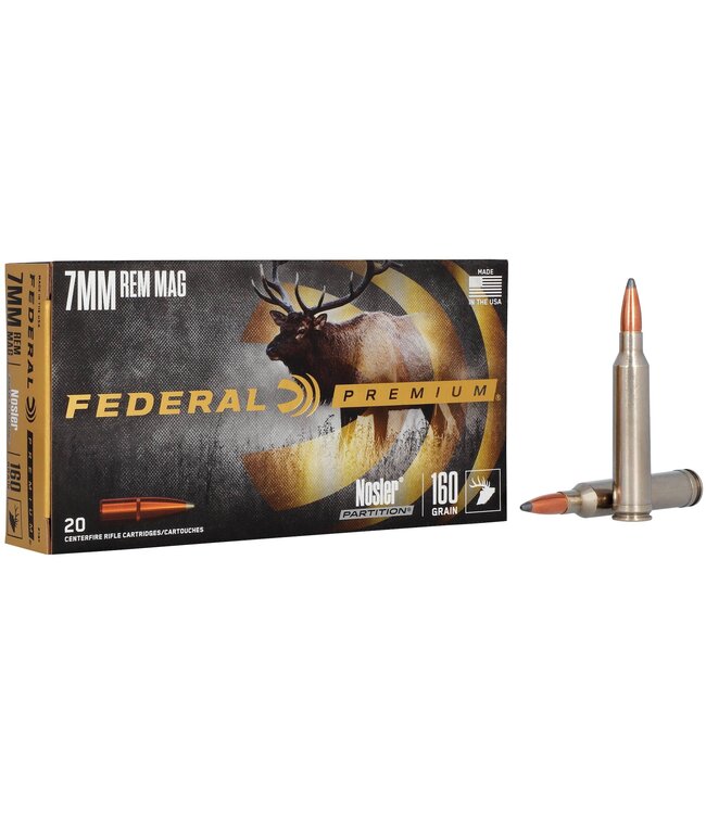 FEDERAL 7MM REM MAG  160gr NOSLER PARTITION