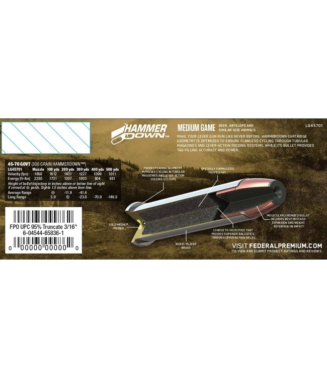 Premium Hammerdown 45-70 300gr SP