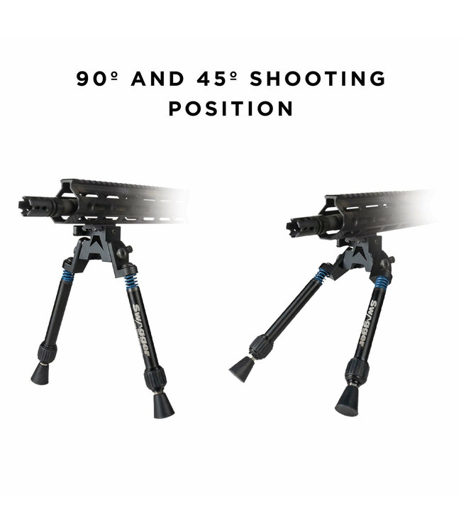 Swagger SFR10 Flex to Rigid QD Extendable Bipod 6-10.50" Black