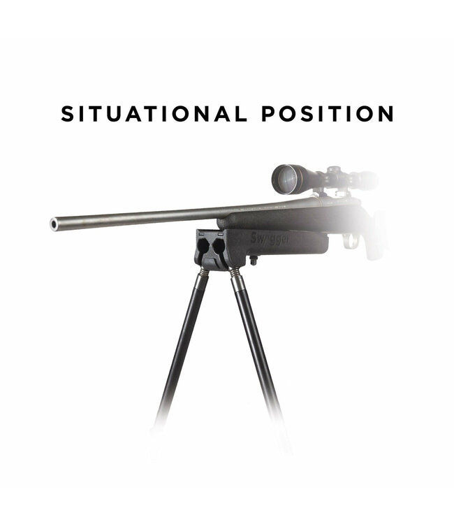 Swagger Hunter42 Bipod Sling Swivel Stud Mount 9.75" to 42" Black
