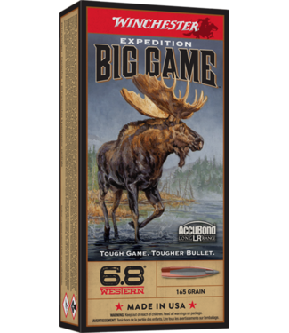 Winchester CF Ammo 6.8 Western 165gr Expedition Big Game Long Range 20 Rnds