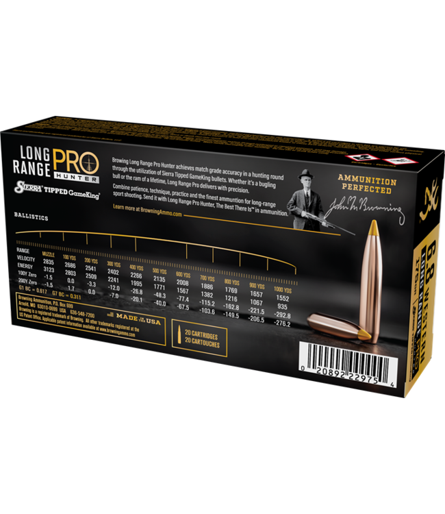 Browning CF Ammo 6.8 Western 175gr Tipped GameKing  Match Rifle Long Range