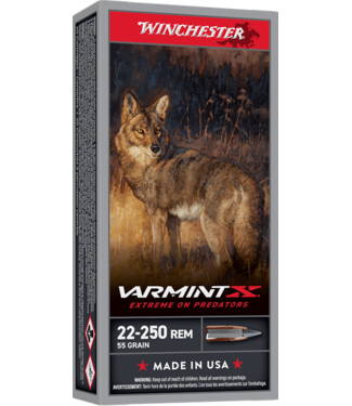 Winchester Varmint X Rifle Ammunition 22-250 Rem 55gr Poly Tip