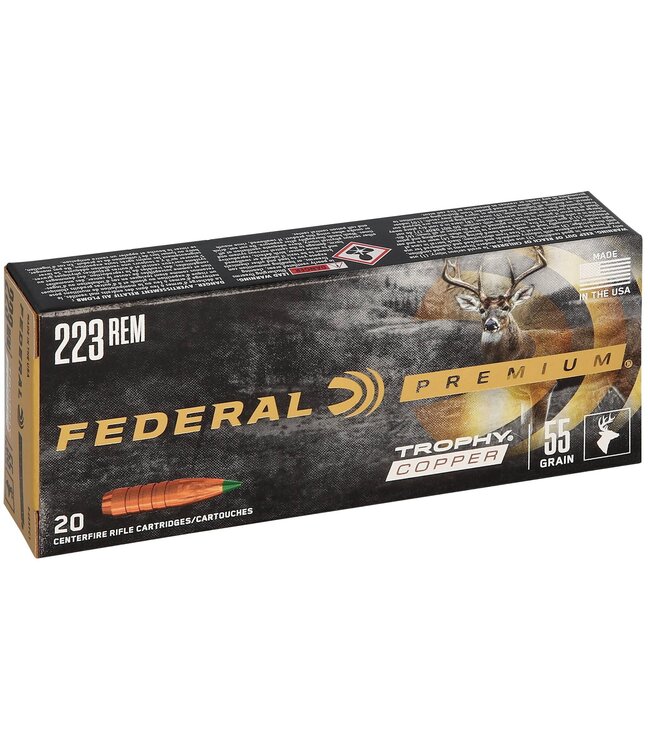 Ammo 223 REM 55gr Trophy Copper 20 Rnds