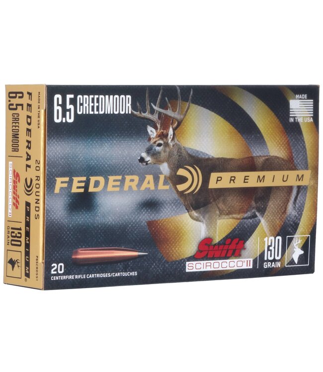 Swift Scirocco II Rifle Ammunition 6.5mm Creedmoor 130gr Poly Tip 2800 fps 20/ct