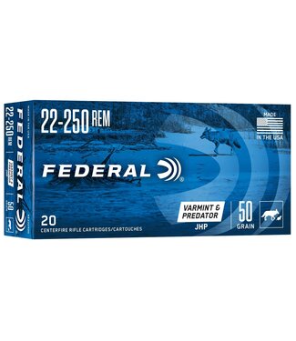 Ammo American Eagle 22-250 Rem 50gr JHP 20 Rnds