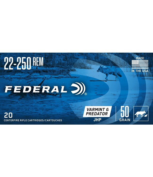 Ammo American Eagle 22-250 Rem 50gr JHP 20 Rnds