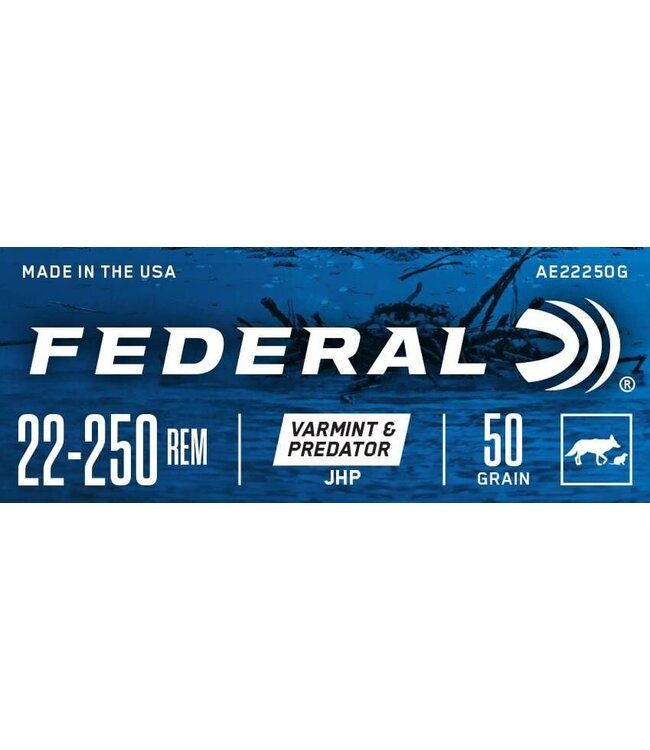 Ammo American Eagle 22-250 Rem 50gr JHP 20 Rnds