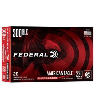 American Eagle 300 AAC Blackout  220 Gr Subsonic Open Tip Match Ammunition