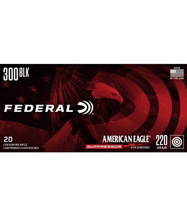 American Eagle 300 AAC Blackout  220 Gr Subsonic Open Tip Match Ammunition