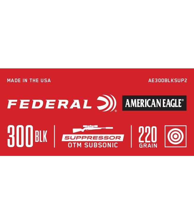 American Eagle 300 AAC Blackout  220 Gr Subsonic Open Tip Match Ammunition