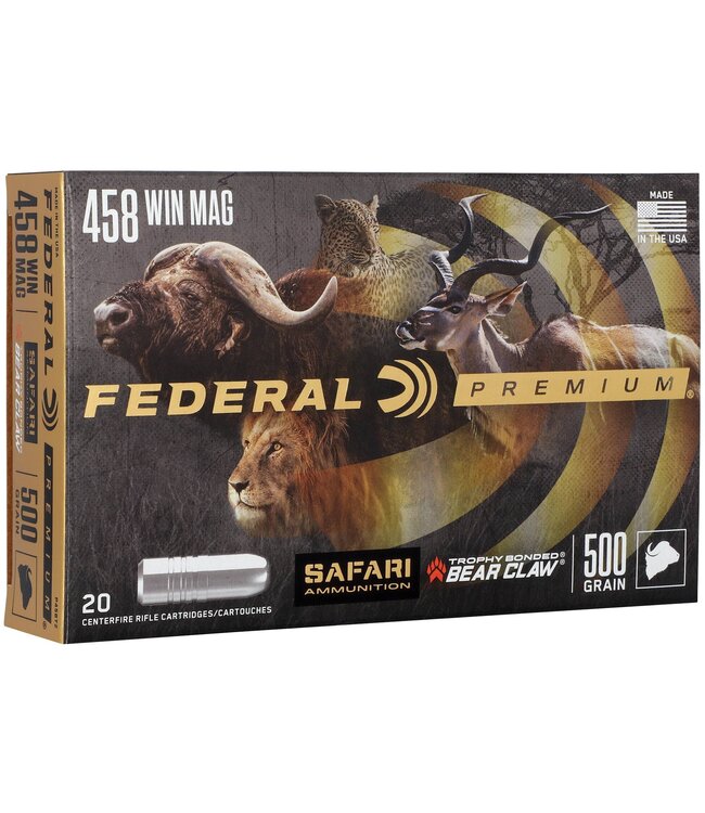 Premium Safari 458 Win Mag  500gr Trophy Bonded Bear Claw SP