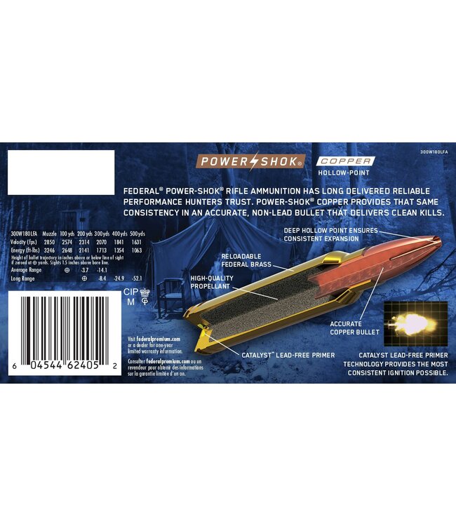 Power Shok Copper 300 Win Mag 180gr