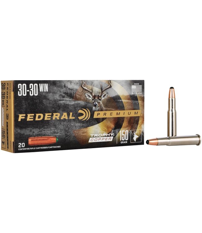 Premium Trophy Copper Rifle Ammunition 30-30 Win 150gr TC 2300 fps 20/ct