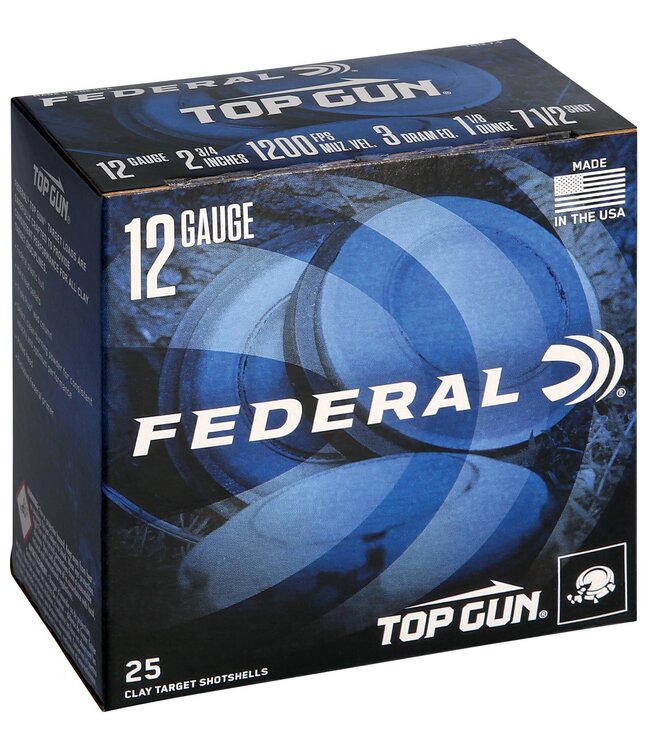 Ammo Top Gun 12GA 2-3/4" #7.5  25 Rnds