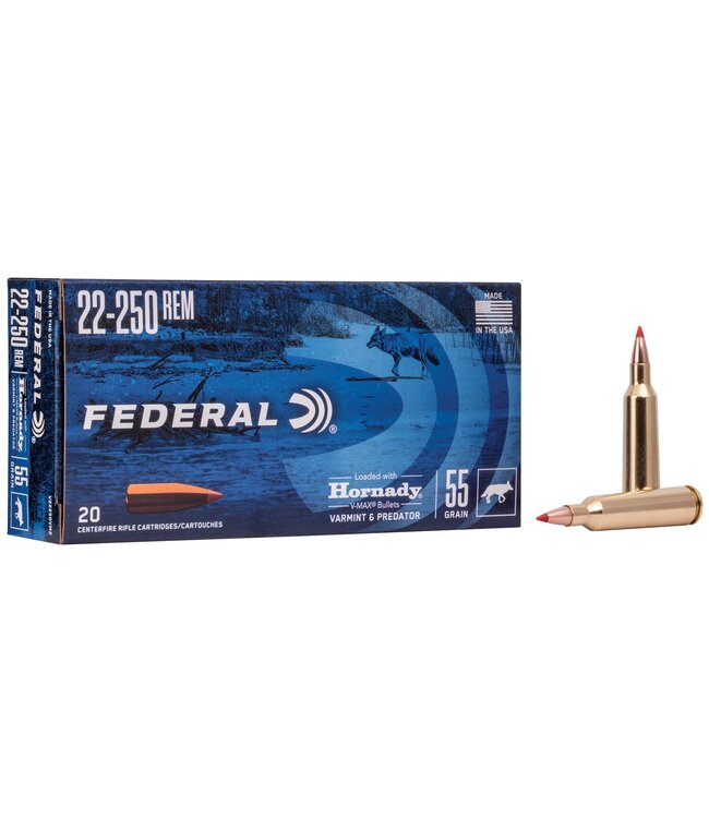 Varmint Predator 22-250 Rem 55gr Hornady V Max 20PK