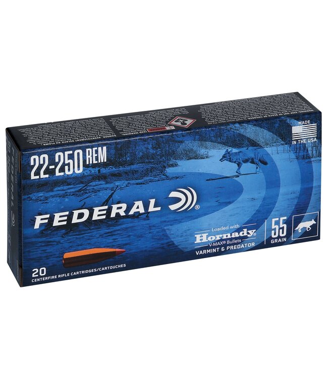 Varmint Predator 22-250 Rem 55gr Hornady V Max 20PK