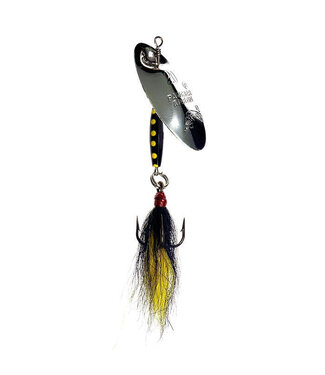 Large Bucktail Silver Black Yellow 20PM