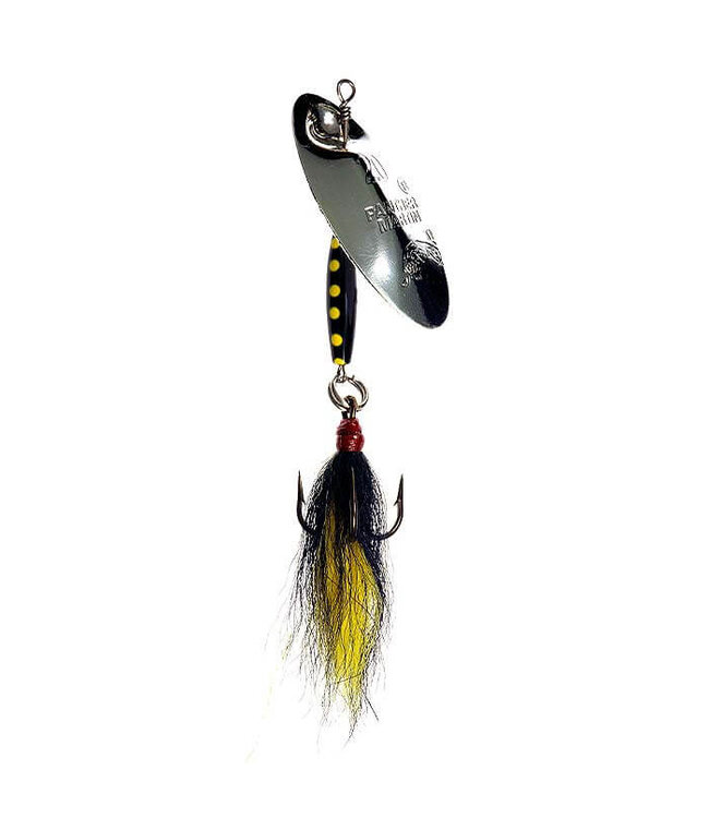 Large Bucktail Silver Black Yellow 20PM