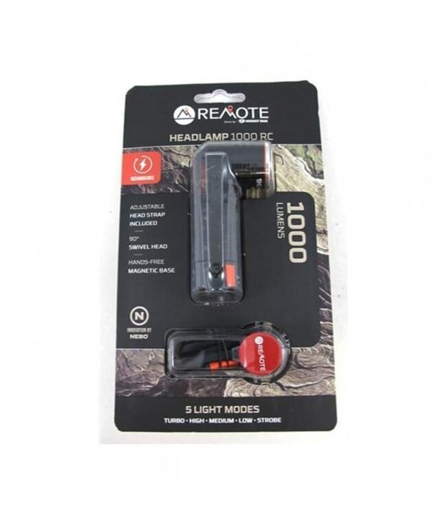 Remote - Swivel Headlamp 1000 Lumens (Rechargeable w/magnet)