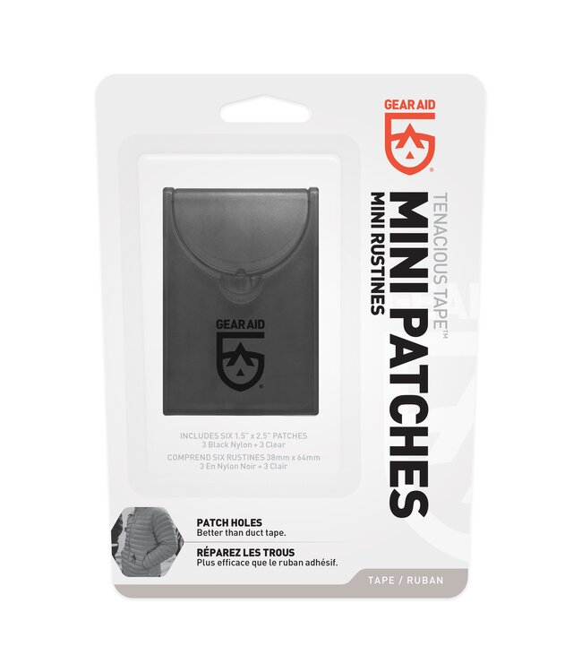 Tenacious Tape Mini Patches Black & Clear 1.5" x 2.5"