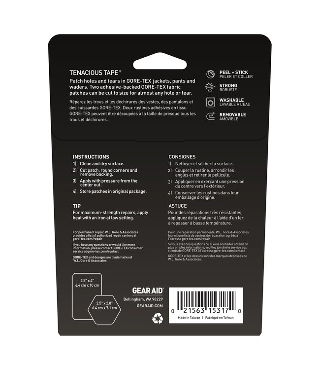 GORE-TEX Patches: 2.5 Hex and 4" Rectangle