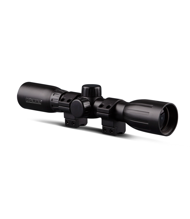 Konus Optics Konusfire  4x32 Riflescope Compact With Mounting Rings 30/30 Reticle 2nd Focal Plane