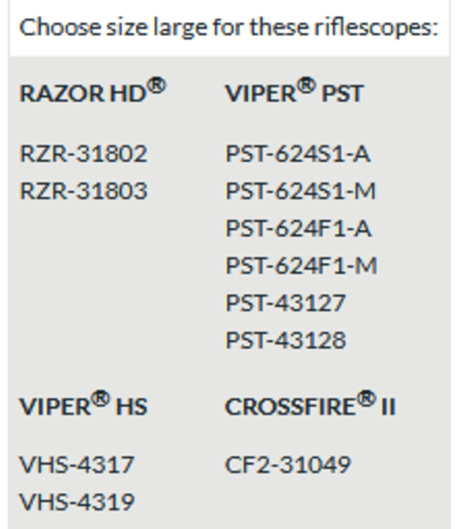 Vortex Sure Fit Riflescope Cover