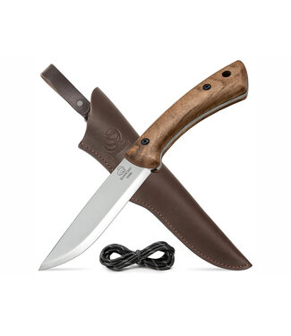 Beavercraft Dune Carbon Steel Bushcraft Knife Walnut w/Sheath