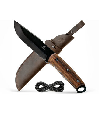 Beavercraft Big Bear Beavercraft Dusk Bushcraft Knife Carbon Steel Walnut Handle w/ Leather Sheath