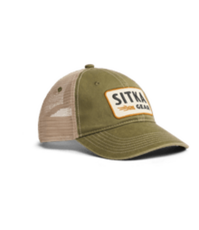 Sitka Heritage Patch Vintage Trucker Hat Olive Green