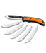 Outdoor Edge Razor HTX 3.5in Folding Hunting Knife 7 Blades Grey/Orange